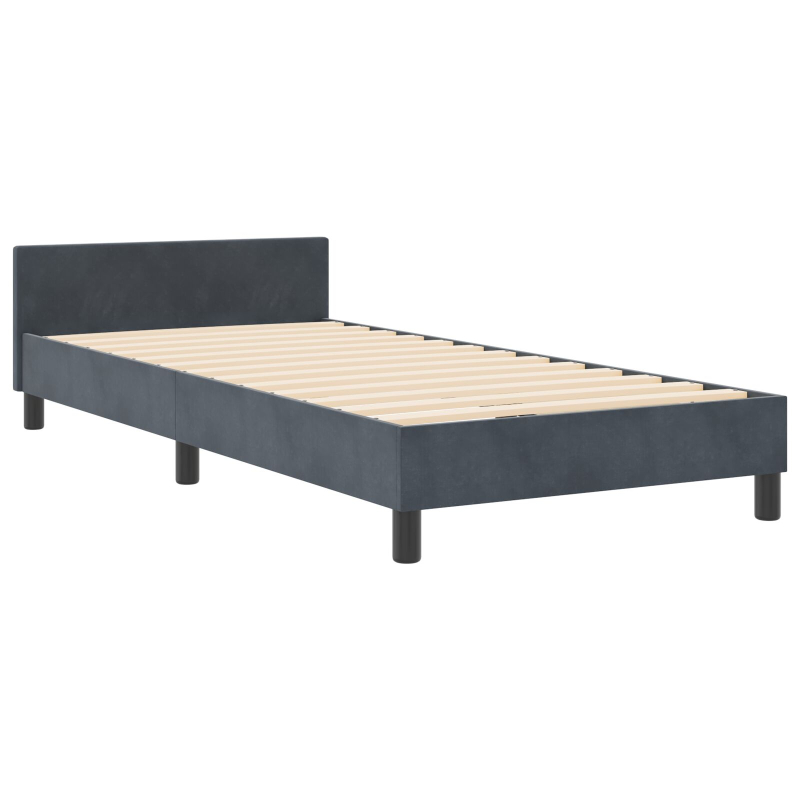 Bettgestell Dunkelgrau 90x190 cm Samt