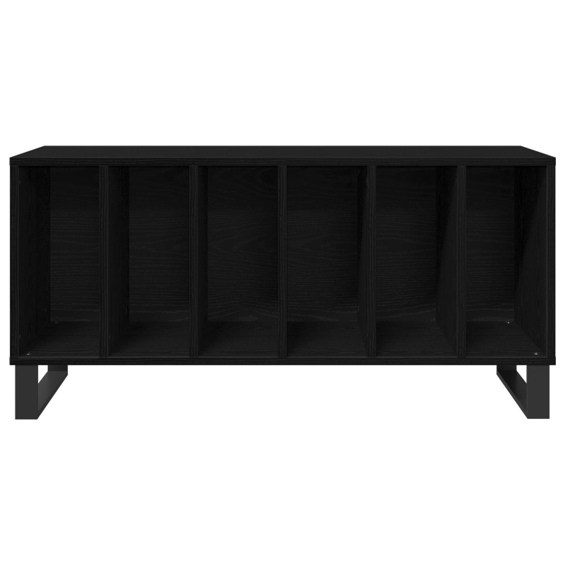 Record Cabinet Schwarz Eiche 100x38x48 cm Werkstoff
