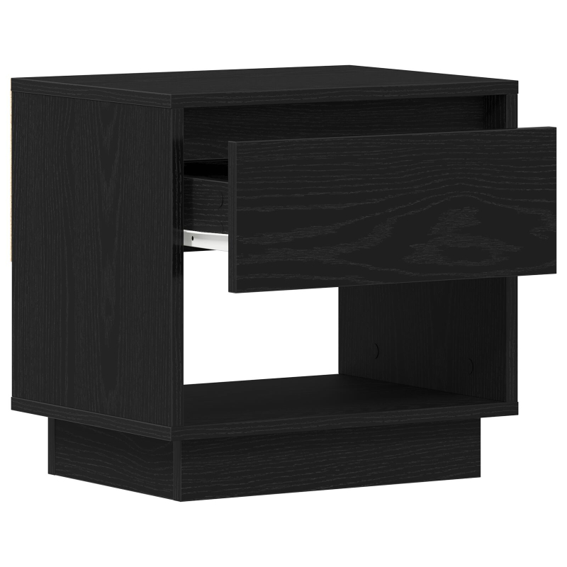 Nachttisch 2 Stück Schwarz Eiche 45x34x49 cm Holzwerkstoff