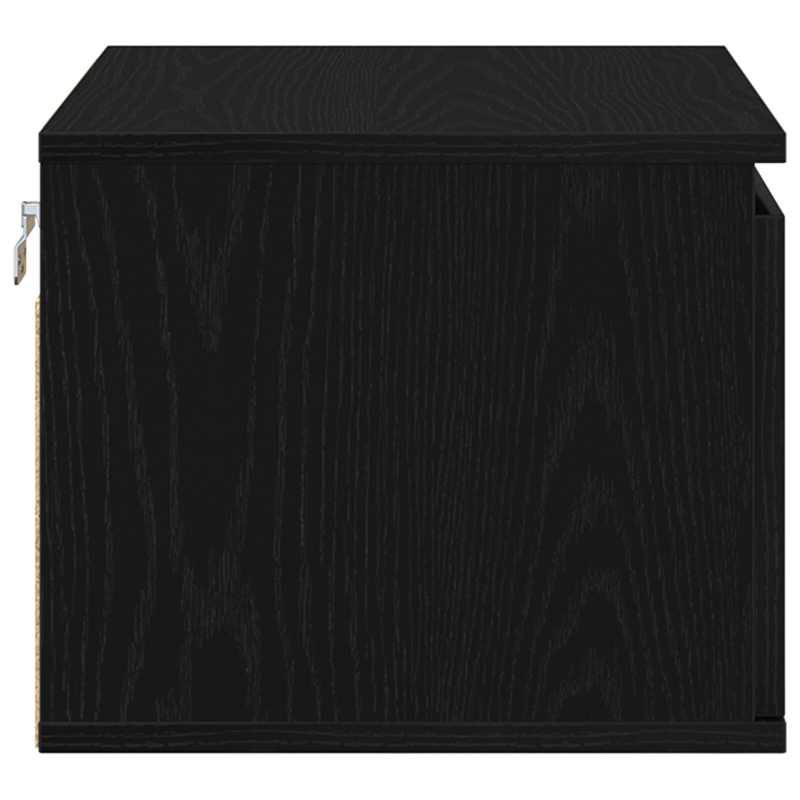 Nachttisch mit LED Wandmontage Schwarze Eiche 50x36x30 cm