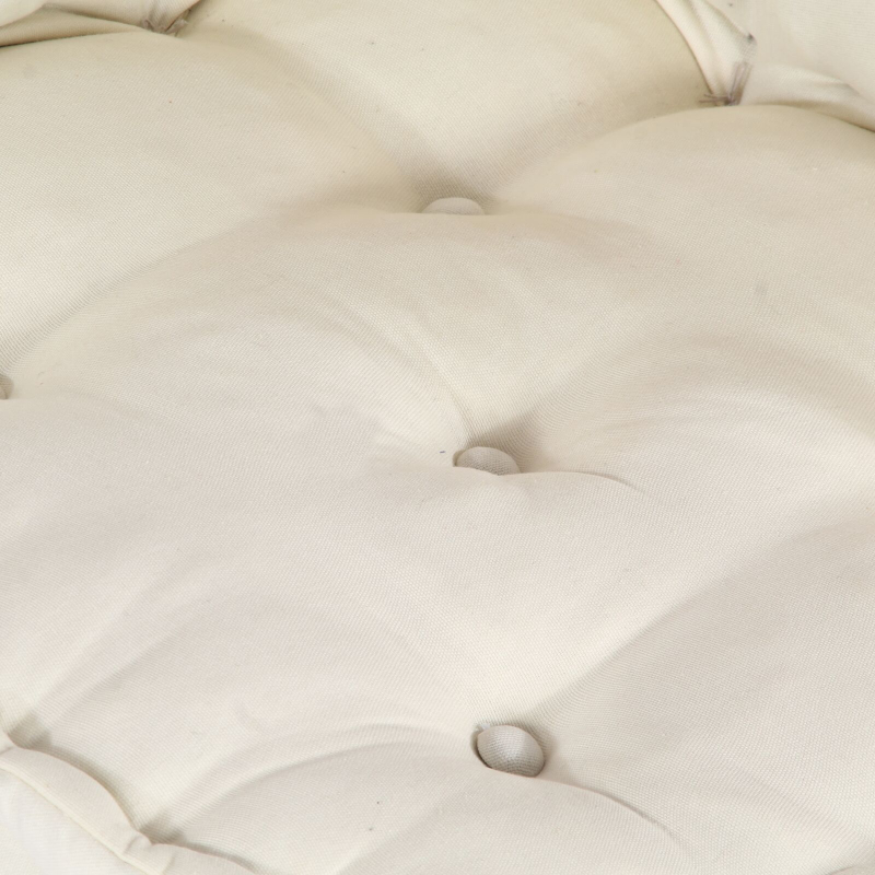 4-Sitzer Modular Pouffe Sofa Umwandelbar Creme Stoff