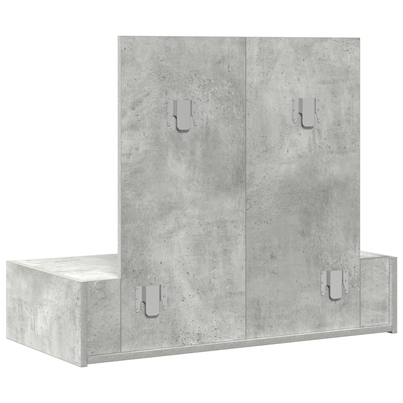 Wandhängender Schminktisch Beton Grau 83x40x70 cm