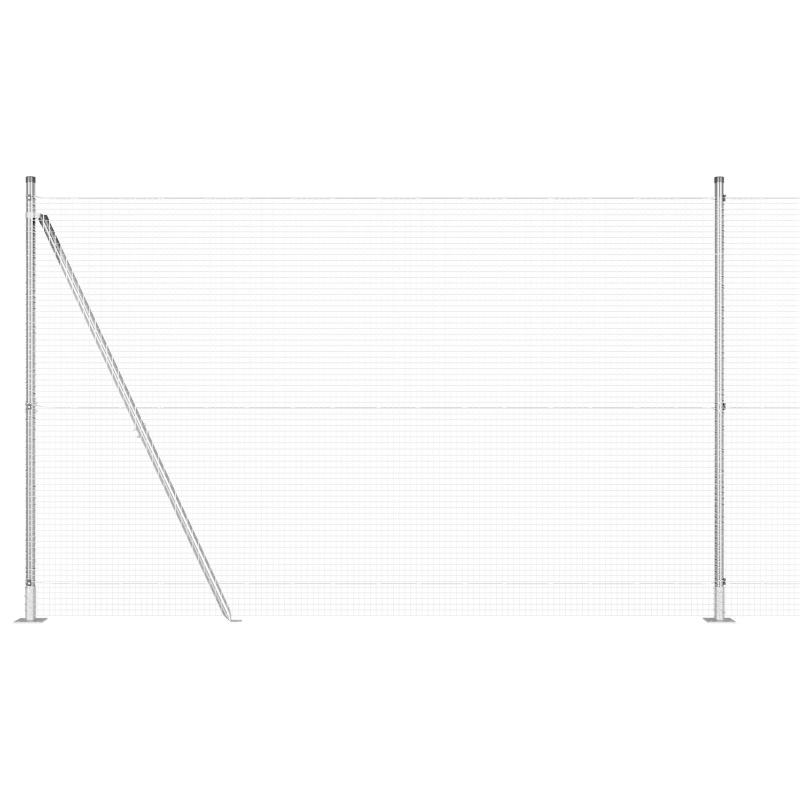 Zaunpfosten Set 2er Set Verzinkter Stahl 10 x 1,5 m Langlebig