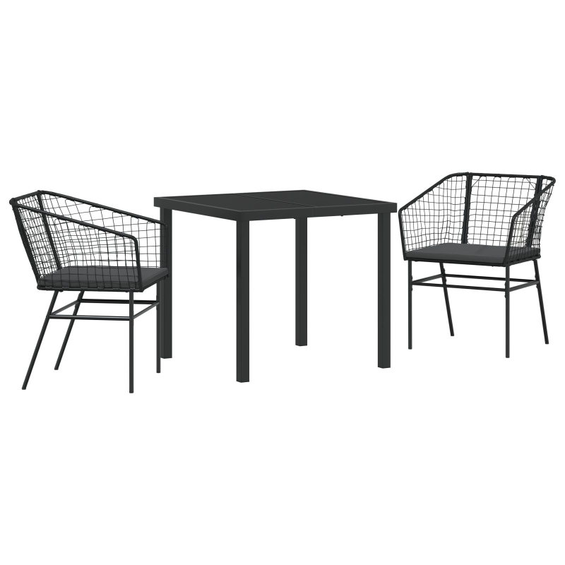 Set von 2 Schwarz und Dunkelgrau