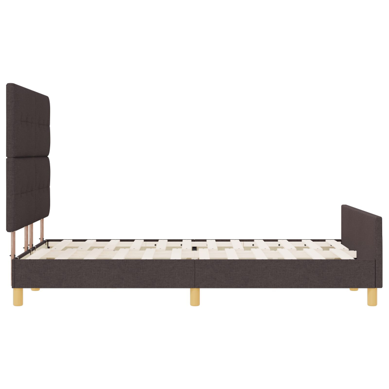 Bettgestell Dunkelbraun 160x200 cm Stoff