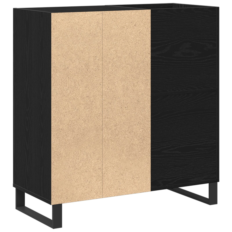 Aufbewahrungsschrank Schwarz Eiche 84,5x38x90 cm Holzwerkstoff