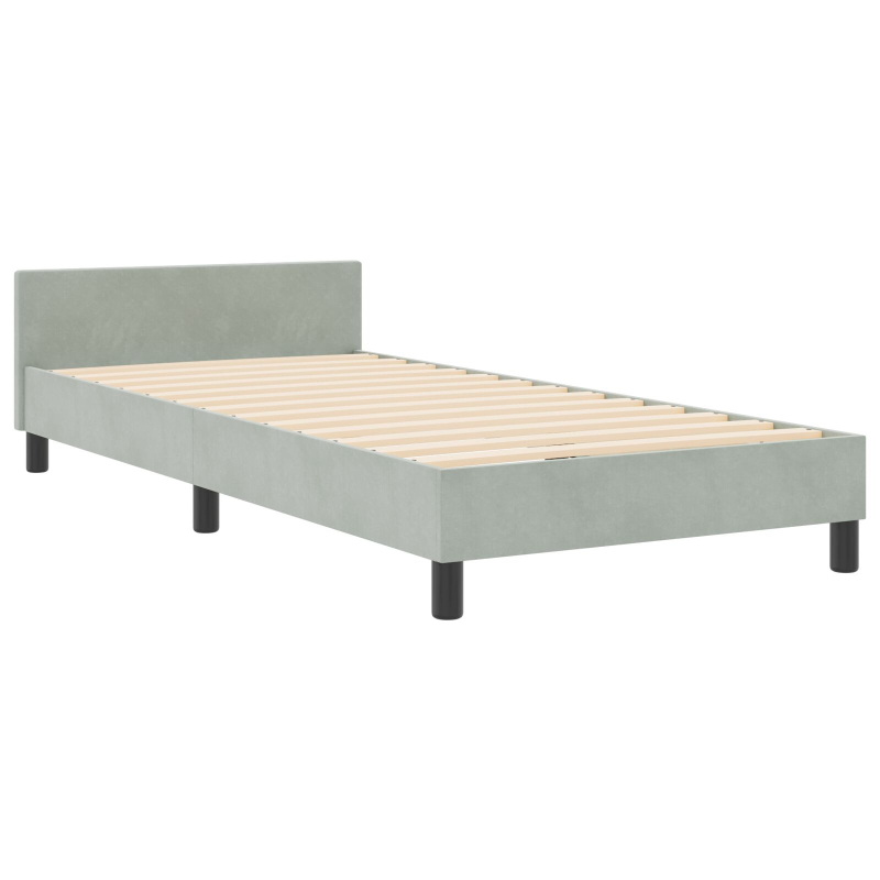 Bettgestell Hellgrau 100x200 cm Samt