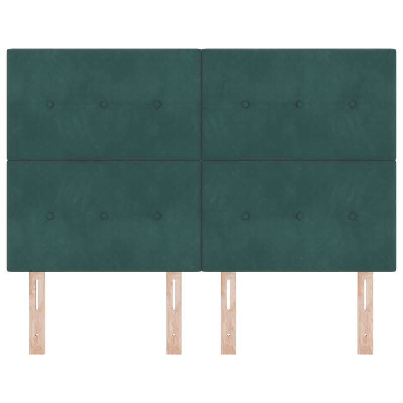 Kopfteil mit Knopfheftung Dunkelgrün 160 cm Samt