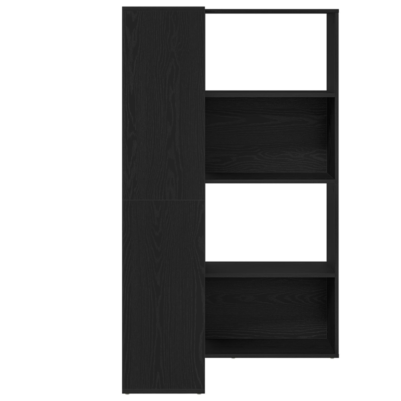 Eckschrank Schwarz Eiche 140x30x140 cm Spanplatte