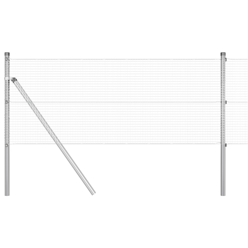 Schutzzaun mit 13 Pfosten 0.6x25 m aus verzinktem Stahl