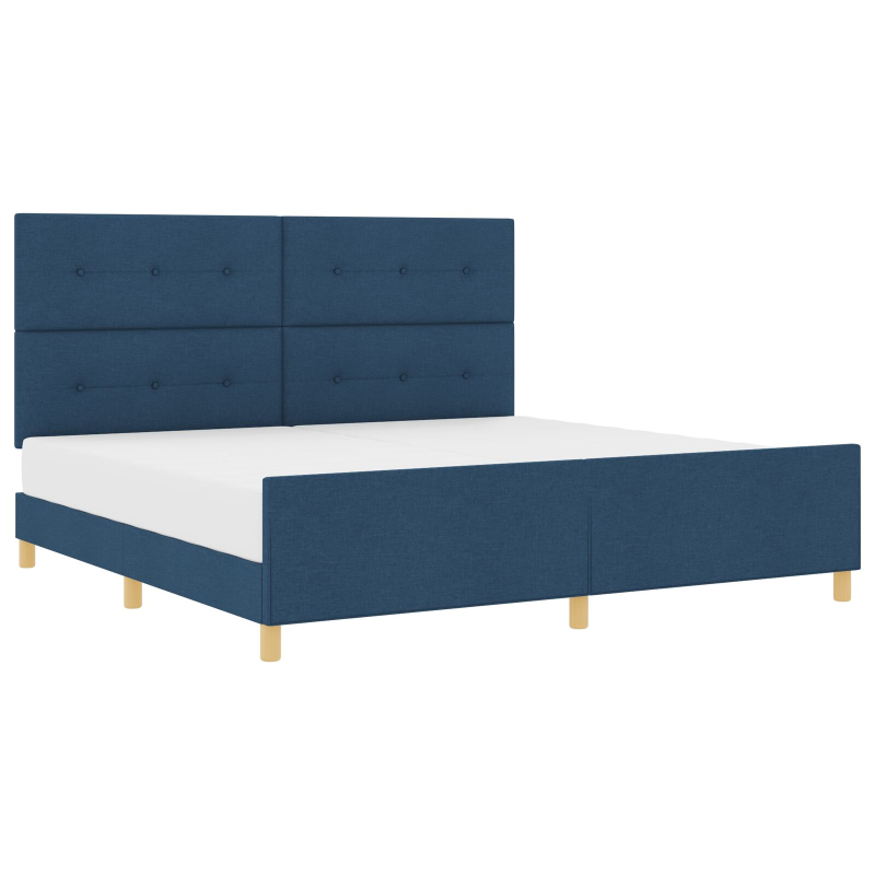 Bettgestell Blau 200x200 cm Stoff