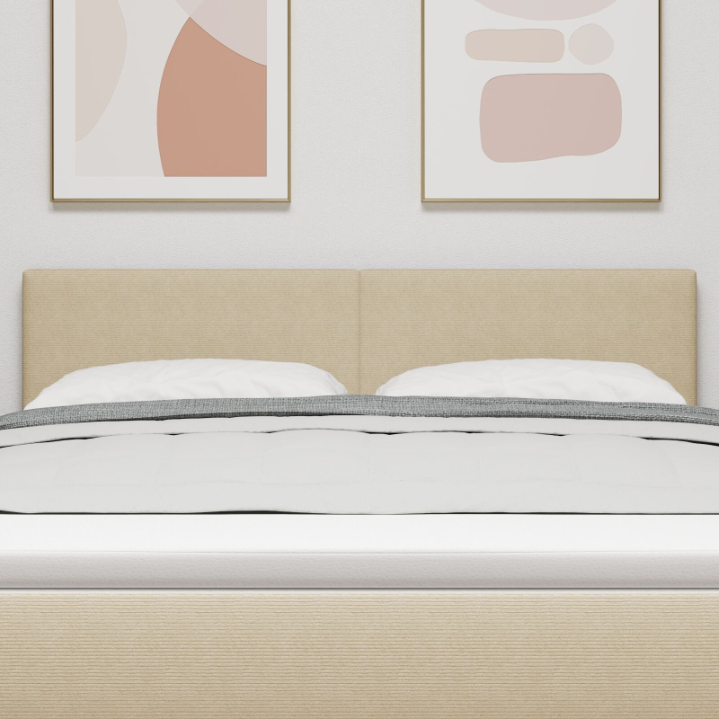 Kopfteil Schlichtes Design Lichtgrün Grau 140 cm Cordstoff