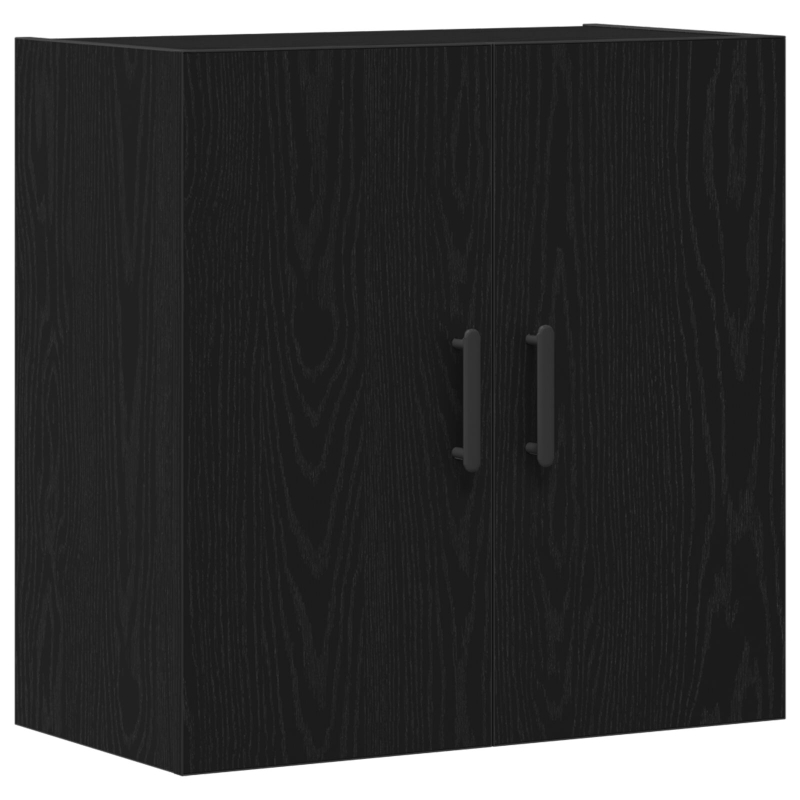Wandregal Schwarz Eiche 60x31x60 cm Holzwerkstoff