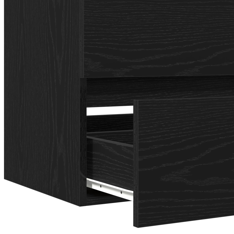 Waschbecken Schrank mit integriertem Waschbecken Schwarze Eiche aus lackiertem Holz