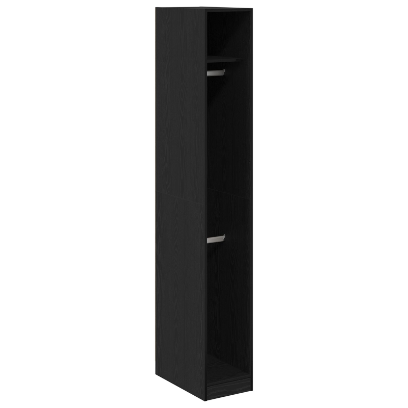 Kleiderschrank Schwarz Eiche 30x50x200 cm Ingenieurholz