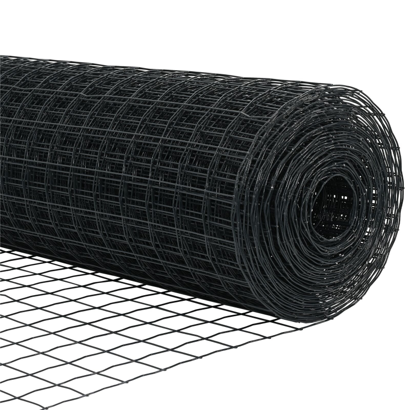 Eurozaun mit 10 U-Posten Grau 1,5x10 m Stahl