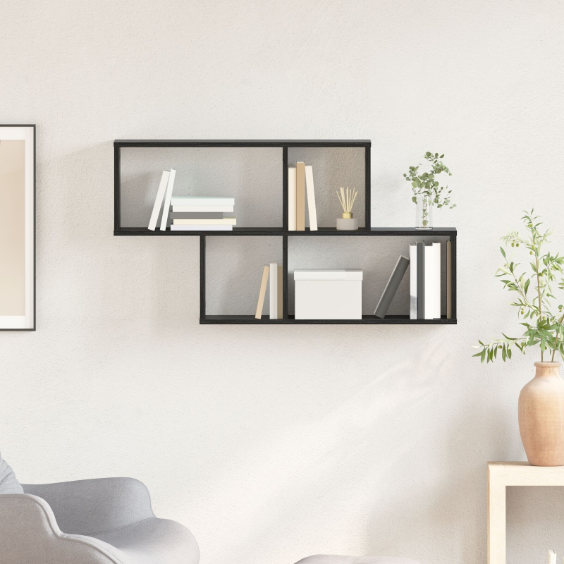 Wandregal Schwarze Eiche 100x25x53 cm MDF