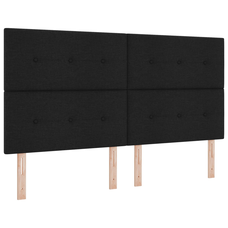 Kopfteil Mit Knopfheftung Schwarz 180 cm Stoff
