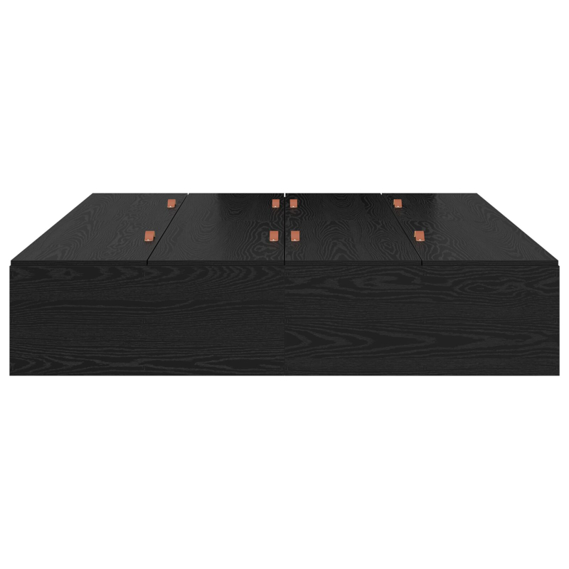 Aufbewahrungsbettgestell Schwarze Eiche 135x190 cm
