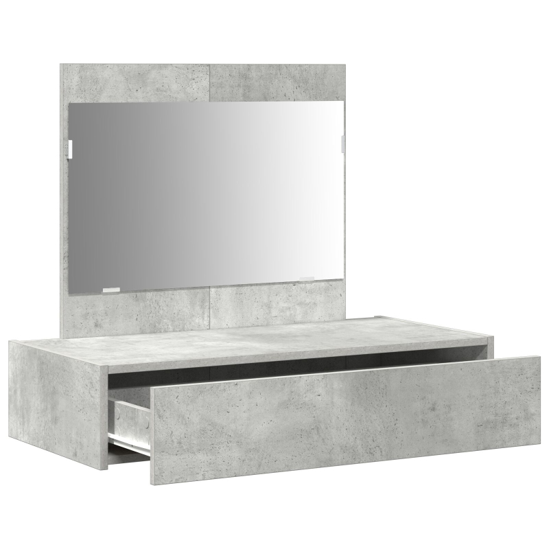 Wandhängender Schminktisch Beton Grau 83x40x70 cm