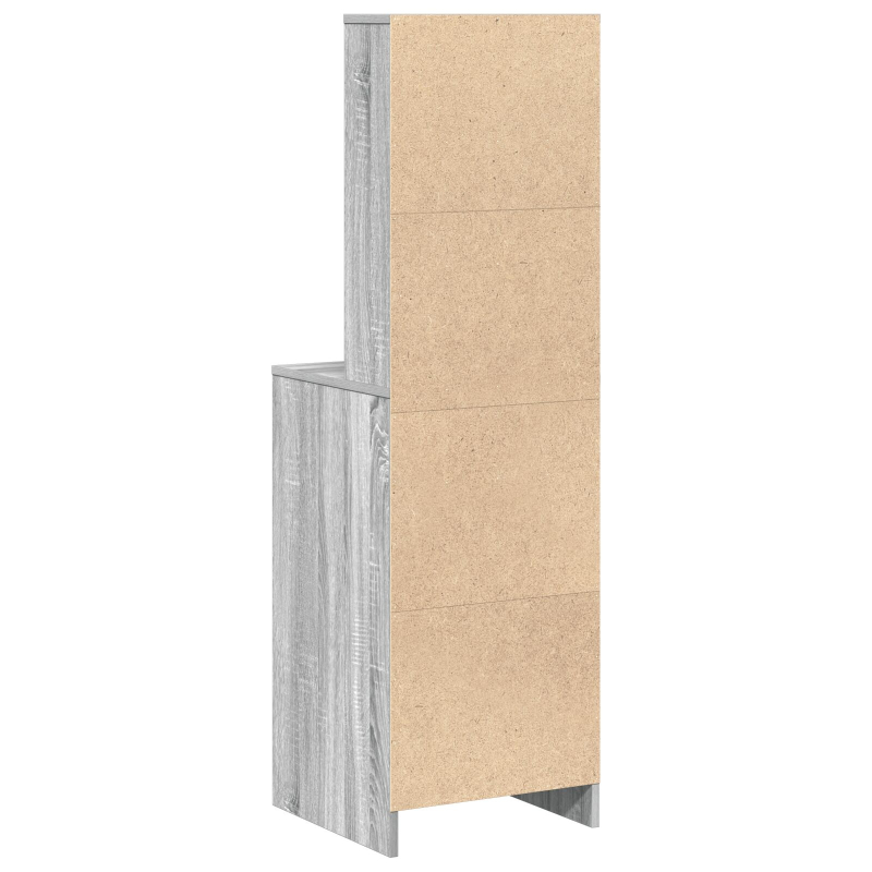 Hochboard Grau Sonoma 40x41x135 cm Holzwerkstoff