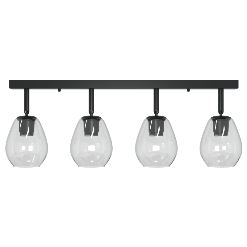Deckenleuchte mit verstellbarem Glasschirm Anthrazit E27
