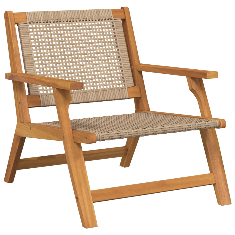 Gartenstühle 2 Stück Beige 76x67x73,5 cm Massivholz Akazie