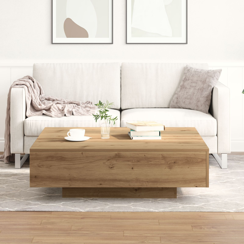 Couchtisch Artisan Eiche 100x100x31 cm aus Holzwerkstoff