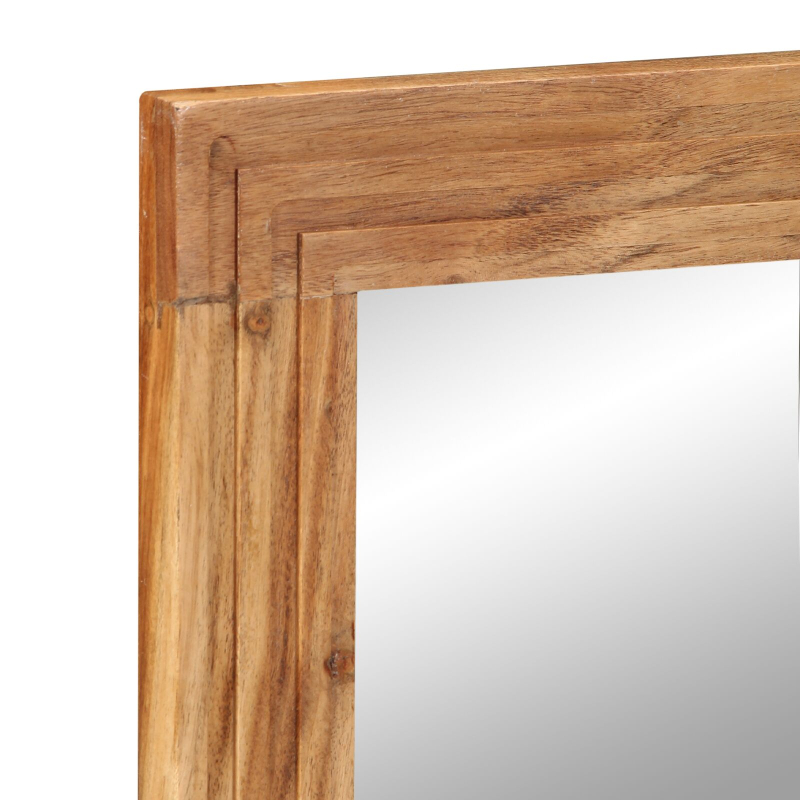 Badezimmerspiegel 50x70x3 cm Massivholz Akazie