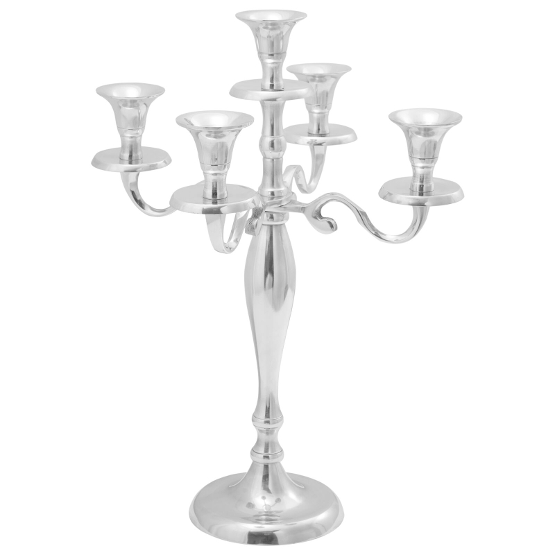Kerzenhalter Silber 29x29x40 cm Aluminium
