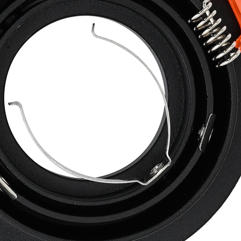 Einbaustrahler 24 Stk. Rund GU10 Schwarz Ø91 mm