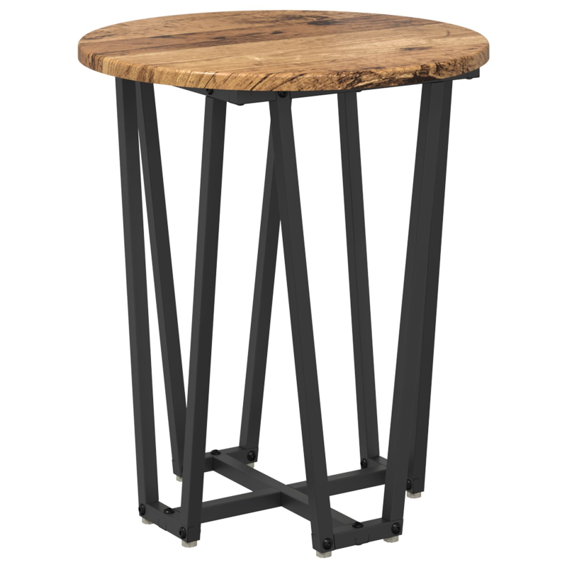 Beistelltisch 2er Set aus Altholz, beschichtetem Holz und Metall