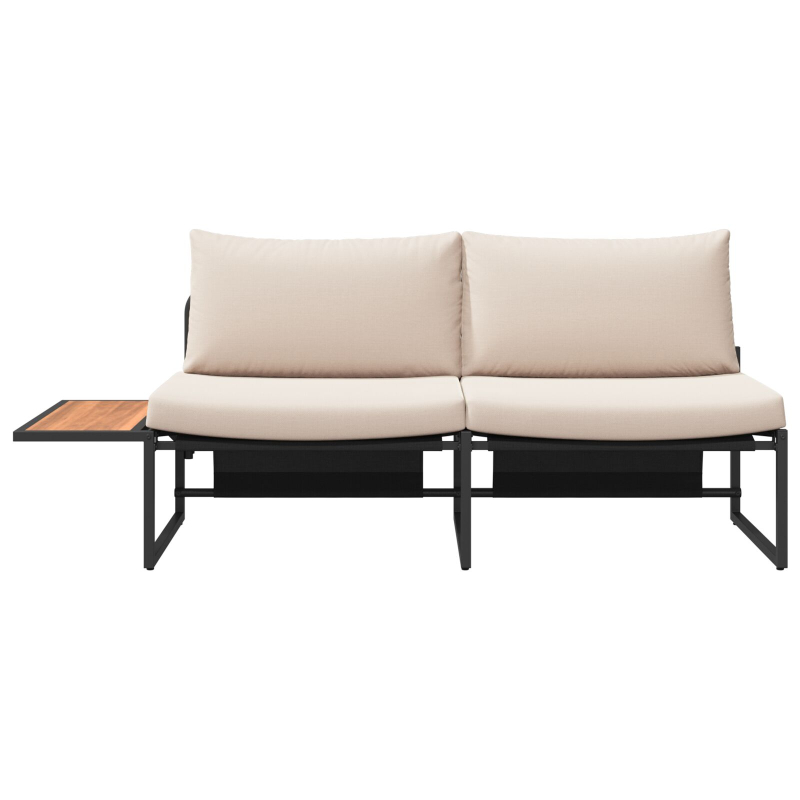 2-Sitzer Garten-Sofa mit Taupe-Kissen