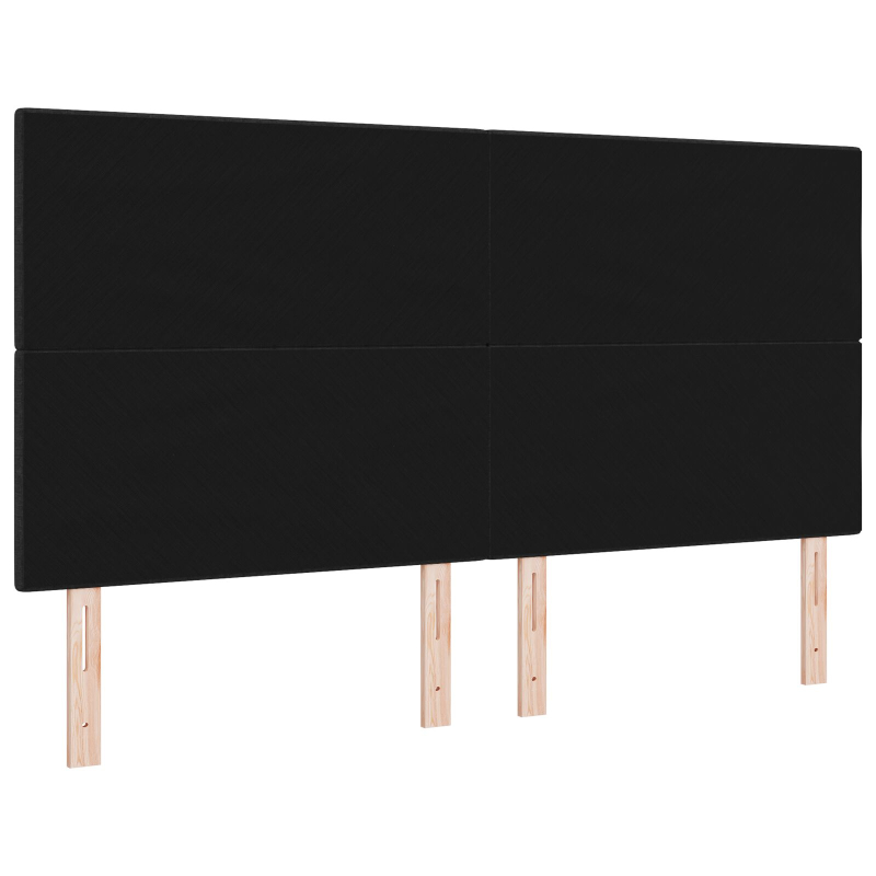 Kopfteil Mit Knopfheftung Schwarz 180 cm Stoff
