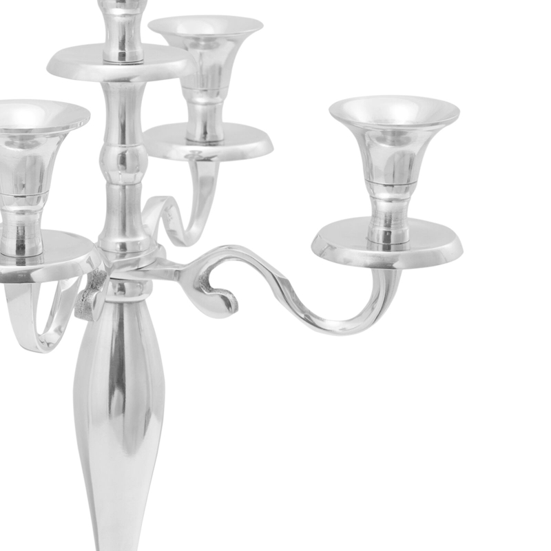 Kerzenhalter Silber 29x29x40 cm Aluminium