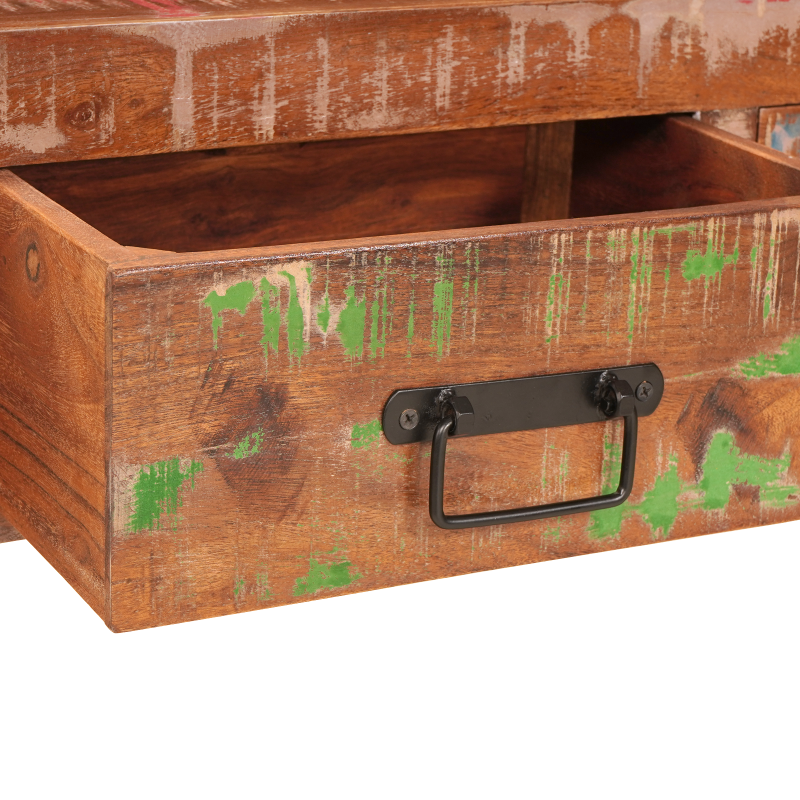 Bücherregal Bett Geraucht Eiche 180x200 cm Holz