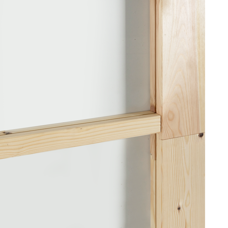 Schiebetür mit Beschlagsatz ORKDALaus Massivholz und Glas