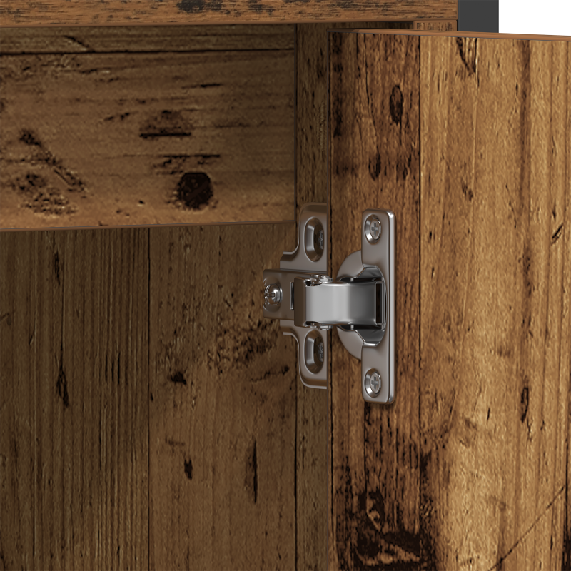 2-teiliges Badezimmermöbelset Alte Holzoptik aus Holzwerkstoff