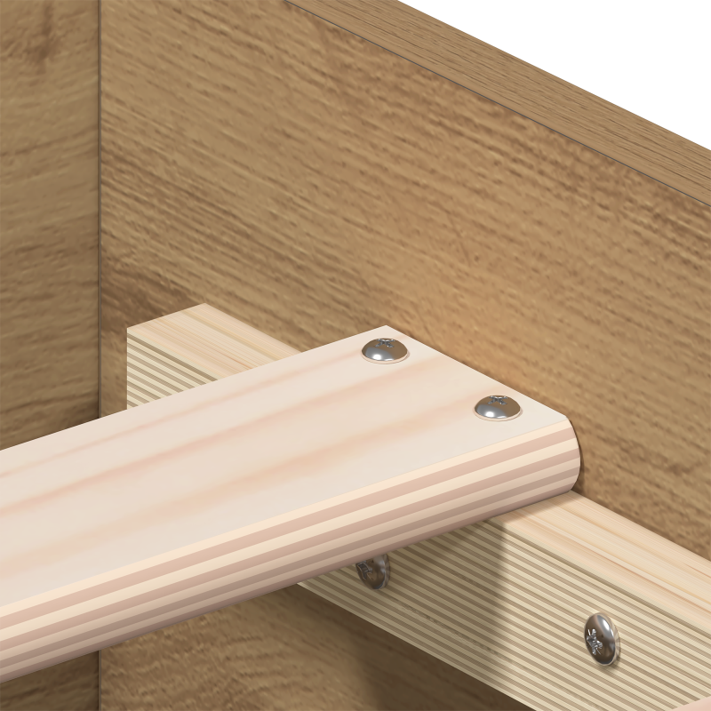 Bettgestell mit Schubladen Eiche Holzwerkstoff 140 x 190 cm