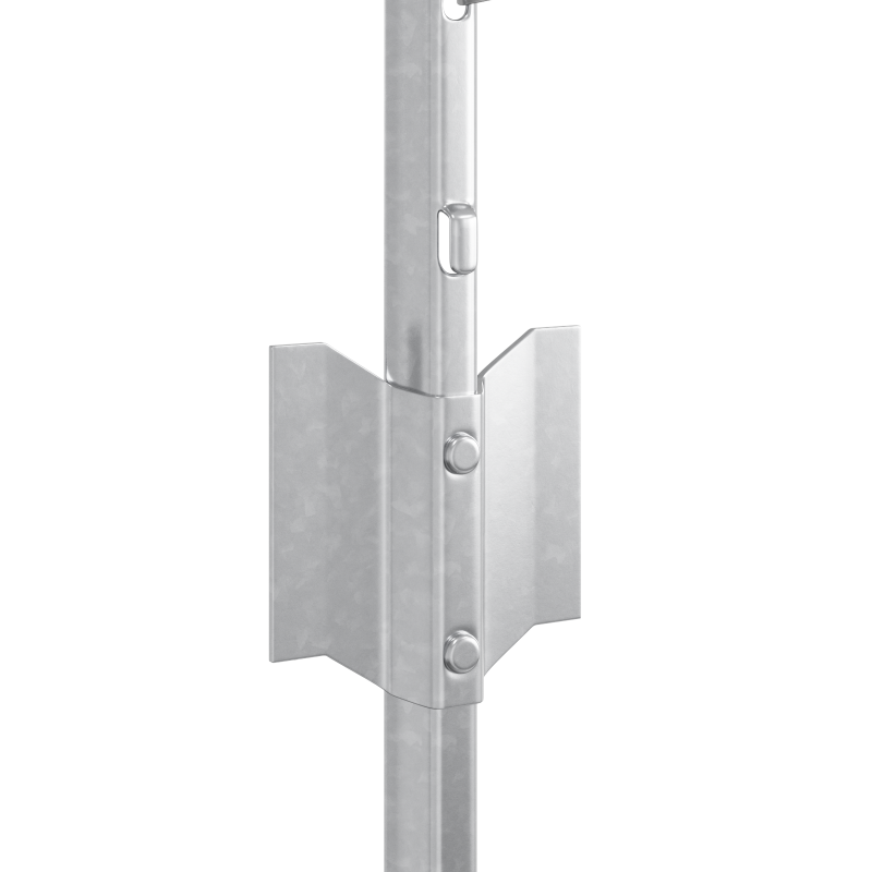 Zaunpfosten 22 Stk. U-Kanal Silber 80 cm Stahl