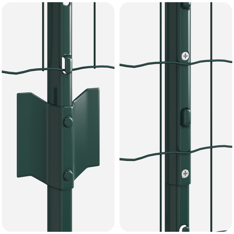 Gartenzaun-Set Set mit 2 Grün Polyethylen 25 x 1,2 m Langlebig