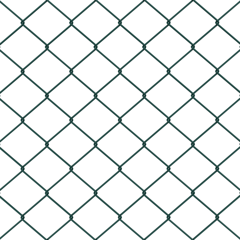 Kettenzaun mit 10 U-Posts Grün 1,2x10 m Stahl