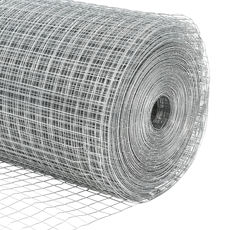 Hühnerdrahtzaun Set Set aus 2 Galvanisierter Stahl 25 x 1 m