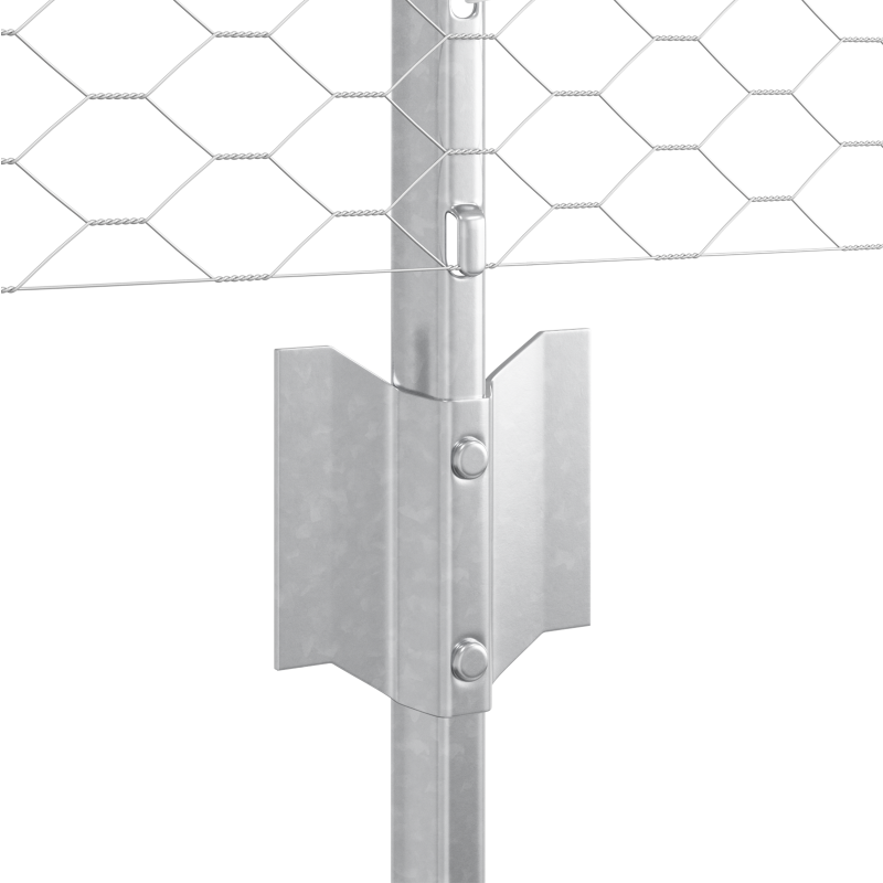 Zaunpfosten 5 Stück U-Profil 80 cm feuerverzinkter Stahl