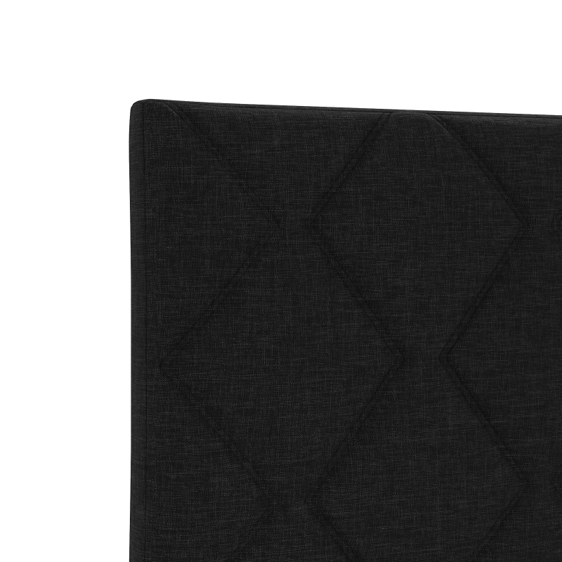 LED Kopfteil Diamantblöcke Design Schwarz 80 cm Stoff