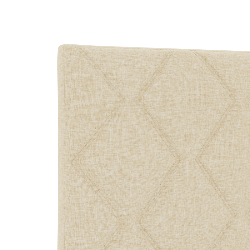 LED Kopfteil Diamantblock Design Creme 80 cm Stoff