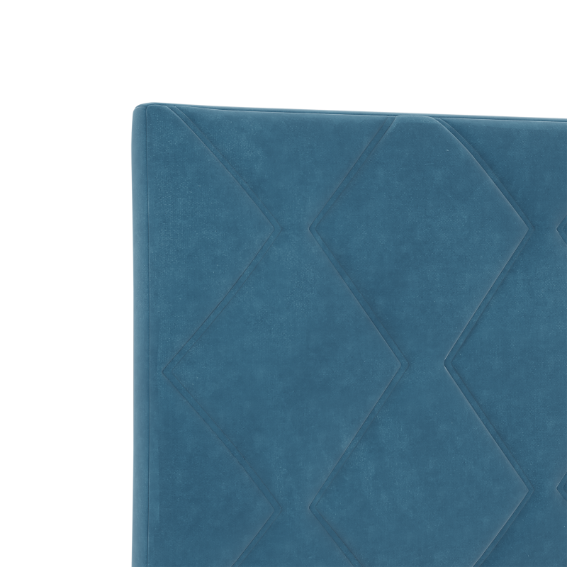 LED Kopfteil Diamantblock Design Dunkelblau 80 cm Velvet