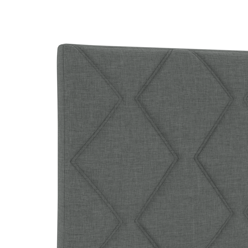 LED Kopfteil Diamantblock Design Dunkelgrau 200 cm Stoff