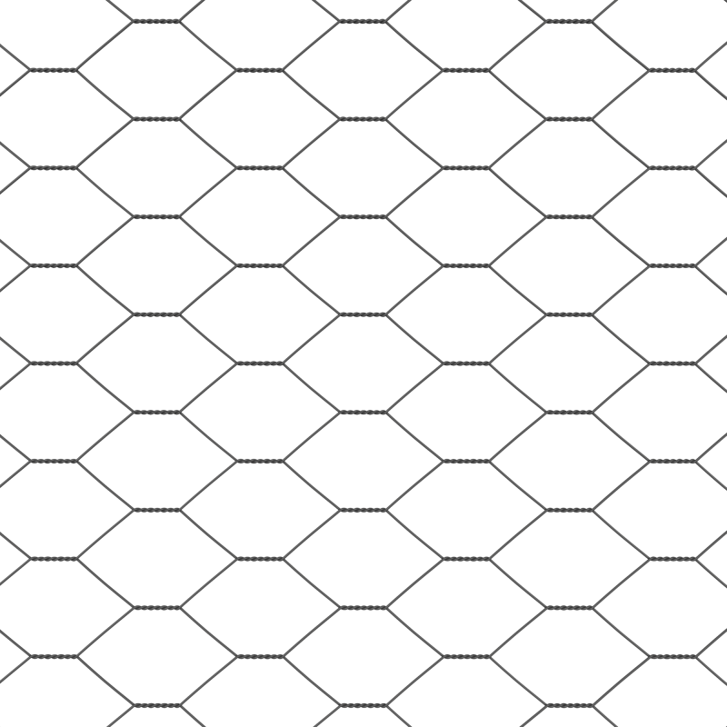 Sechseckzaun Grau 0.8x25 m Stahl