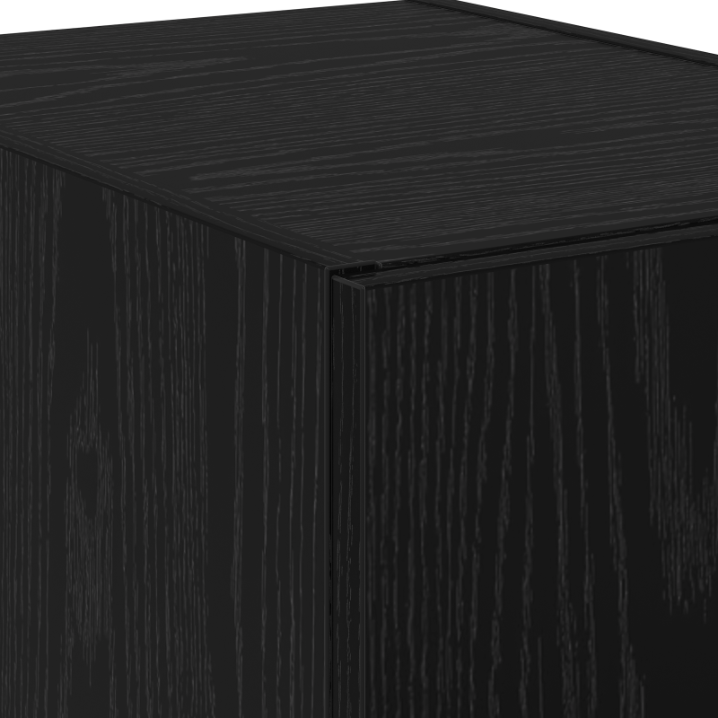 Hochboard Schwarz Eiche 40x42.5x185 cm Holzwerkstoff